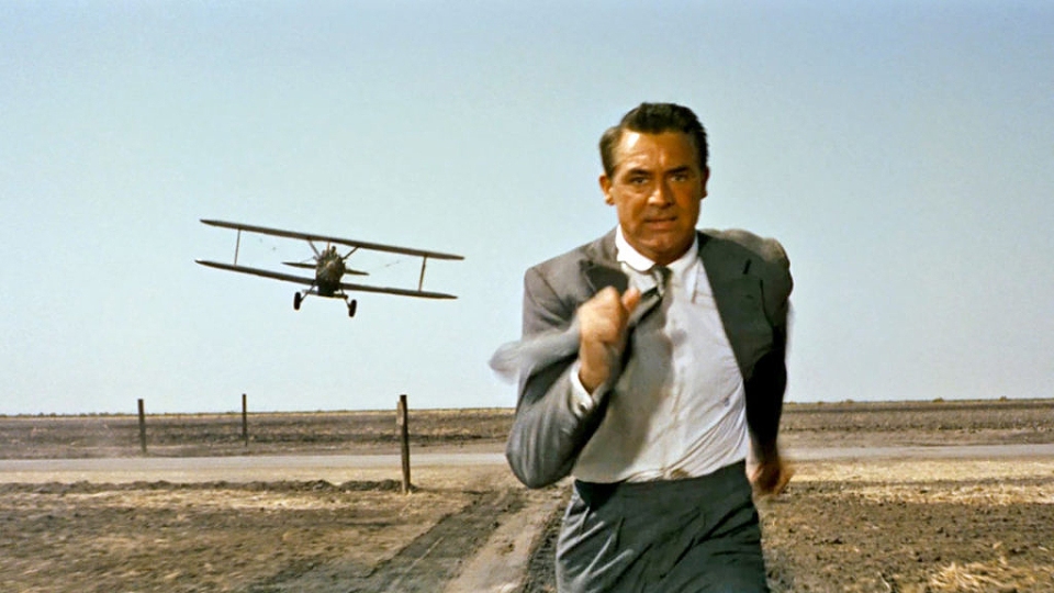 Cary Grant en Con la Muerte en los Talones